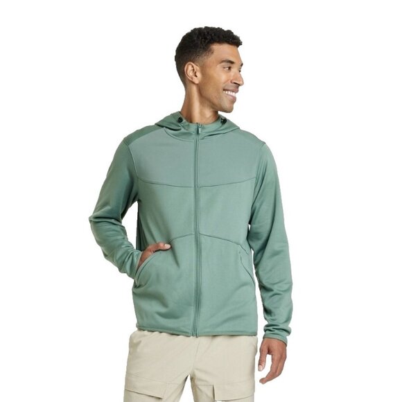 All In Motion Light Green Fleece Lined Full Zip Hooded Sweatshirt -  Small 34/36 - Picture 4 of 7
